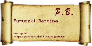 Puruczki Bettina névjegykártya