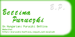 bettina puruczki business card